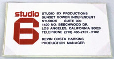 Studio 6 Business Card