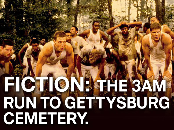 Titans 3am Run to Gettysburg Cemetery Never Happened