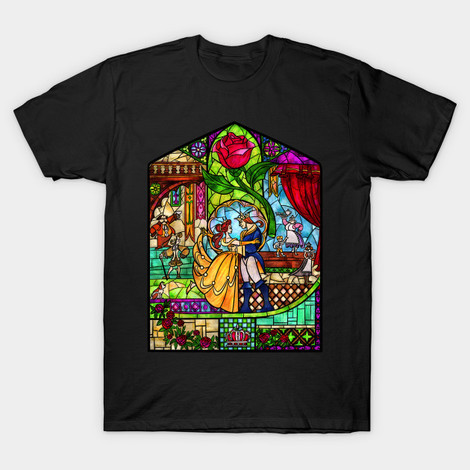 Beauty and the Beast Stained Glass T-Shirt
