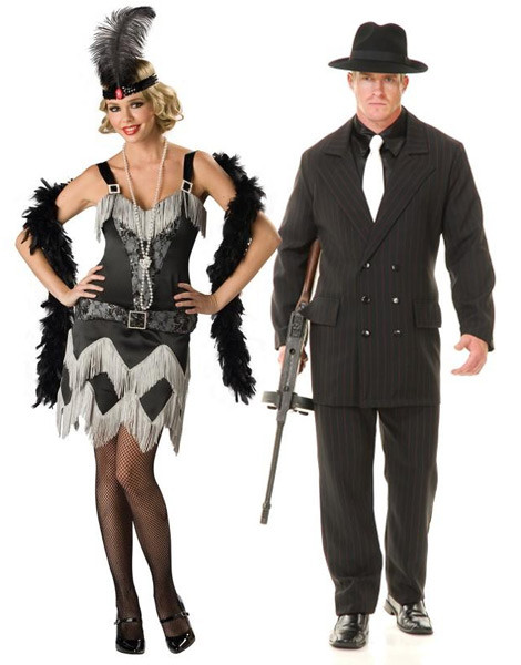 Flapper and Gangster costumes