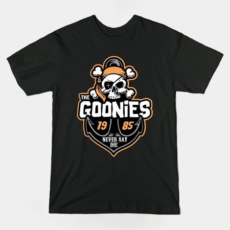 The Goonies T-Shirt Ufficiale Donna - Logo Silhouette Con Super Sloth - Colore Nero, Taglia L - 100% Cotone