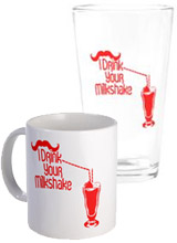 I Drink Your Milkshake Glasses, Mugs, Drinkware