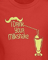 moustache and shake quote tee