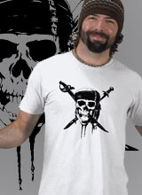 Pirates of the Caribbean Skull and Swords Logo shirt