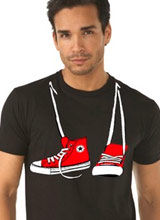 converse shoes around neck t shirt