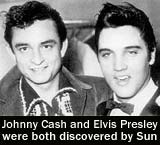 Johnny Cash and Elvis Presley